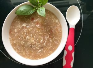 Hình của món Cháo cua đồng đậu hủ non cho bé.