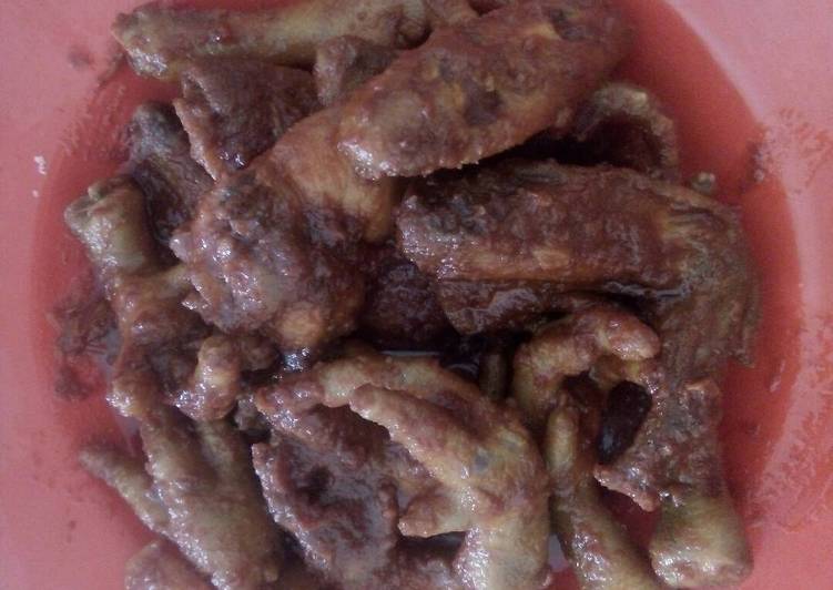 Ceker+sayap ayam sambal rawit