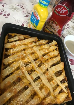 عکسی از دستور تارت گوشت و قارچ