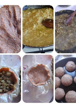 صورة لوصفة اقراص كبة بحشوة اللحمة