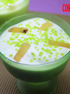 Una foto de Melón con plátano y yogurt