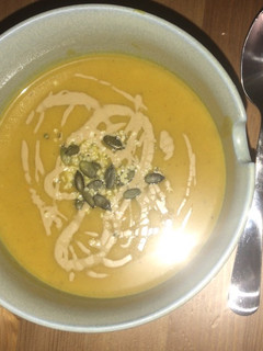 Una foto de Crema de Calabaza al curry