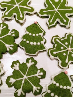Una foto de Galletas de té Matcha para Navidad