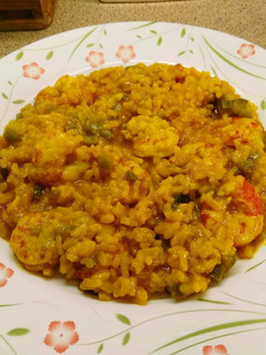 Una foto de Arroz meloso con langostinos