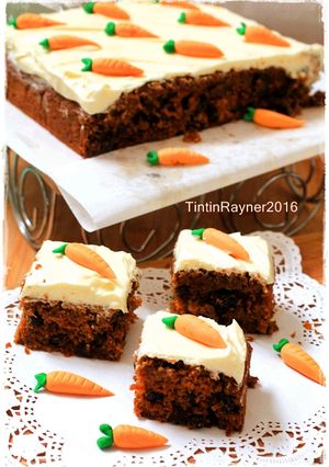 A picture of Delicious Carrot Cake with Palm Sugar and Cream Cheese Frosting - All in One Bowl.