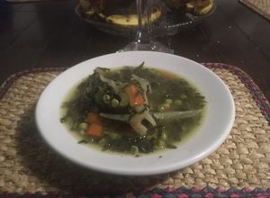 Una foto de Sopa juliana con nabos