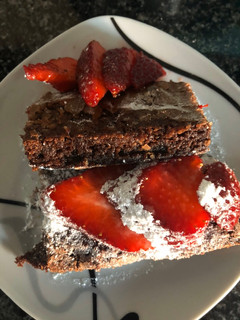 Una foto de Brownie de chocolate