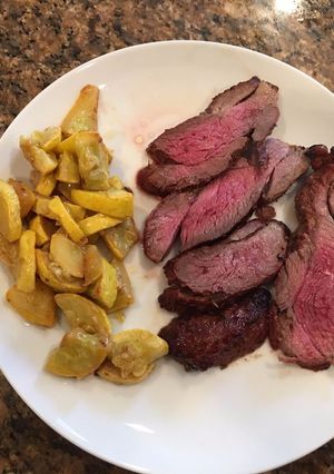 A picture of Grilled Butterflied Leg Of Lamb.
