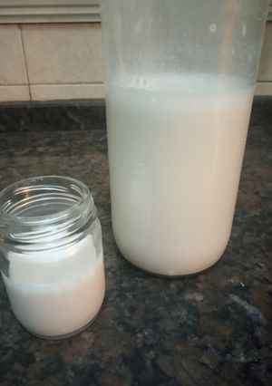 Una foto de Leche de almendras