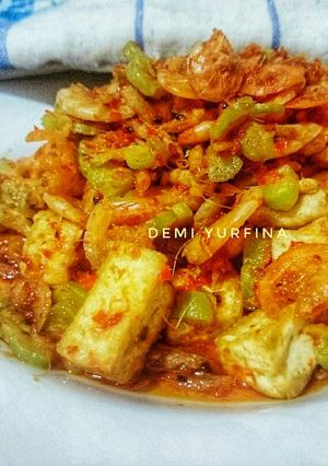 Foto resep Udang Asin & Pare Balado