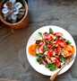 Easy Way Make Mango peach salad with passion thyme vinaigrette the Delicious Makes you drool