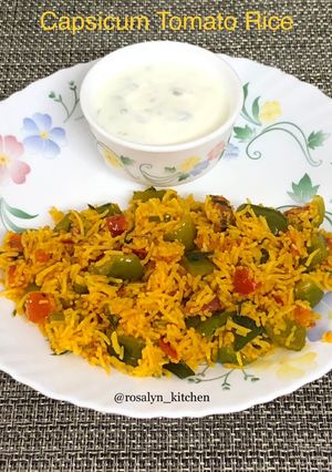 A picture of Capsicum Tomato Rice.