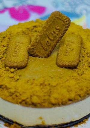 A picture of Lotus Biscoff cheese cake.