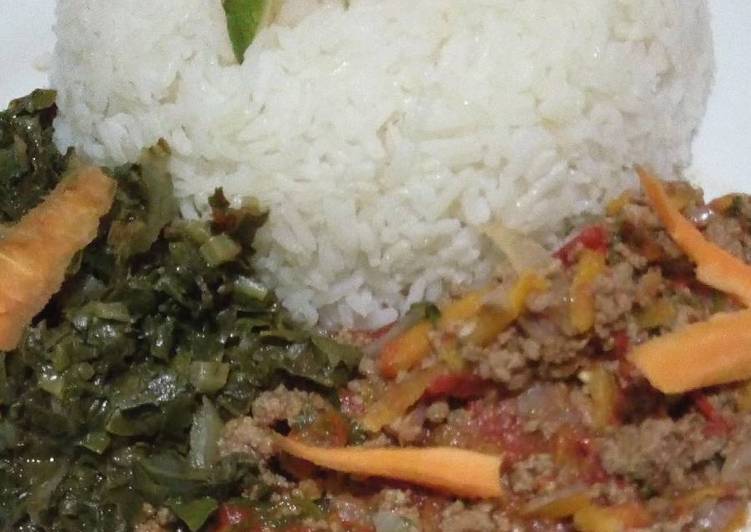 Recipe of Homemade Rice and minced beef