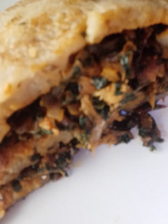 A picture of Pancake Vegetables Sandwish.