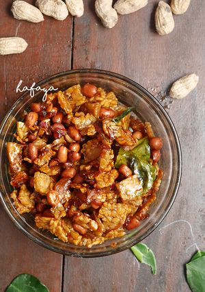 Foto resep Kering Tempe Kacang Tanah Manis🍂 ala Hafaya