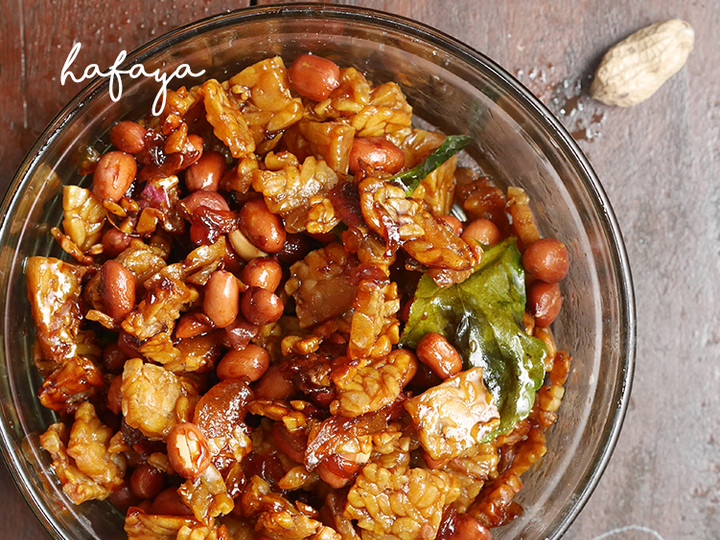 Ternyata begini loh! Bagaimana cara bikin Kering Tempe Kacang Tanah Manis🍂 ala Hafaya  lezat