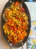 Grilled Mango Sweet Pepper Shrimp