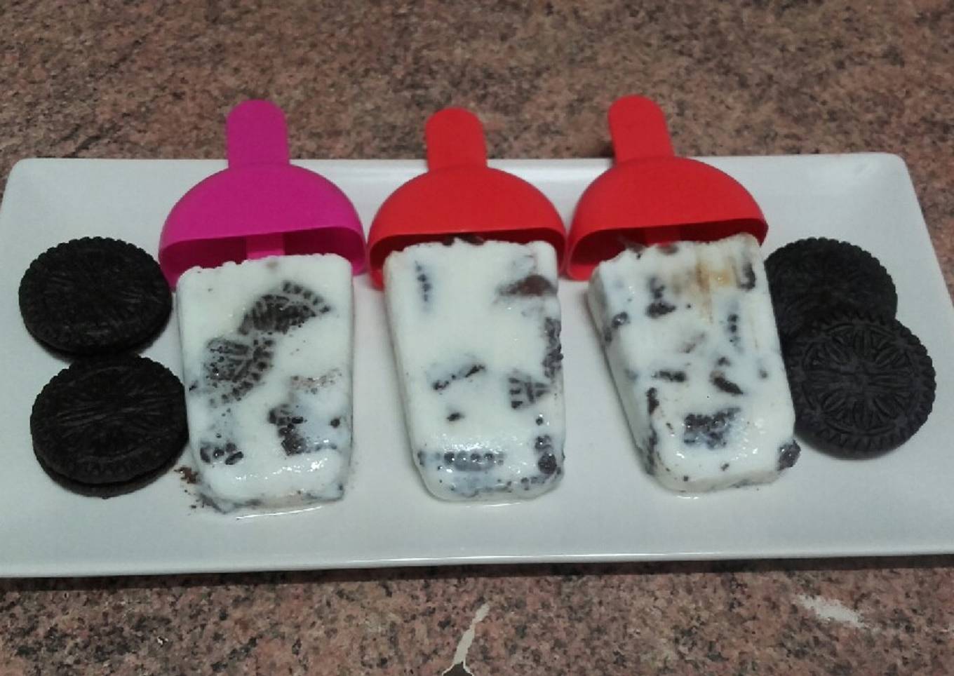Helado de oreo *receta paso a paso /comida de Marruecos