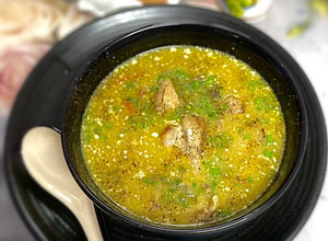 A picture of Chicken Lemon Coriander Soup.