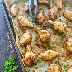 A picture of Salt and Pepper Baked Chicken Wings.