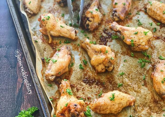 Salt and Pepper Baked Chicken Wings