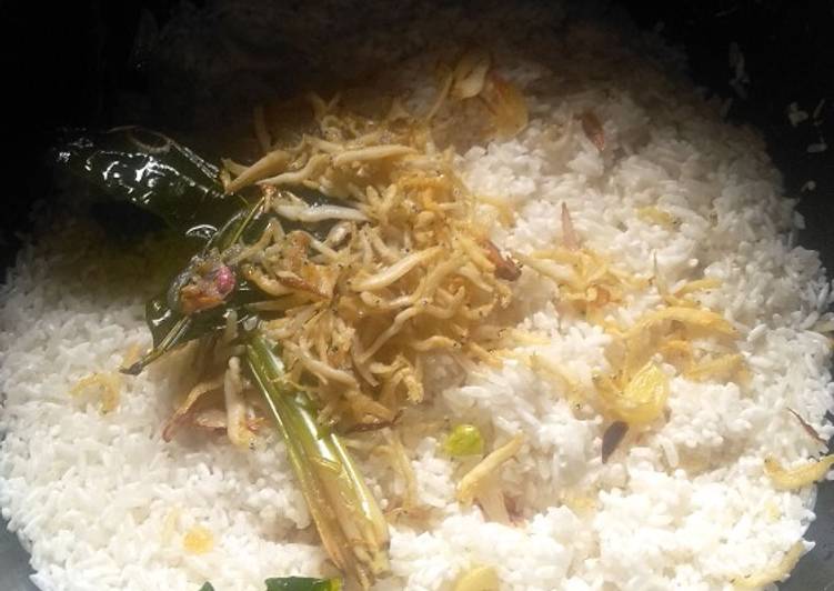 Nasi Liwet teri magicom simple