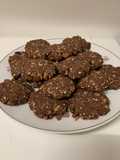 Biscotti con fiocchi di avena e noci al cacao