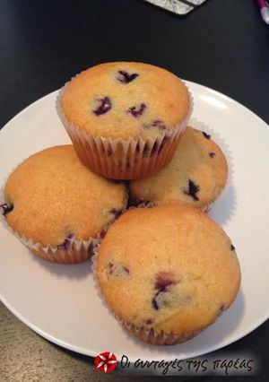 Φωτογραφία της συνταγής Σπιτικά muffins με μούρα (Blueberries)