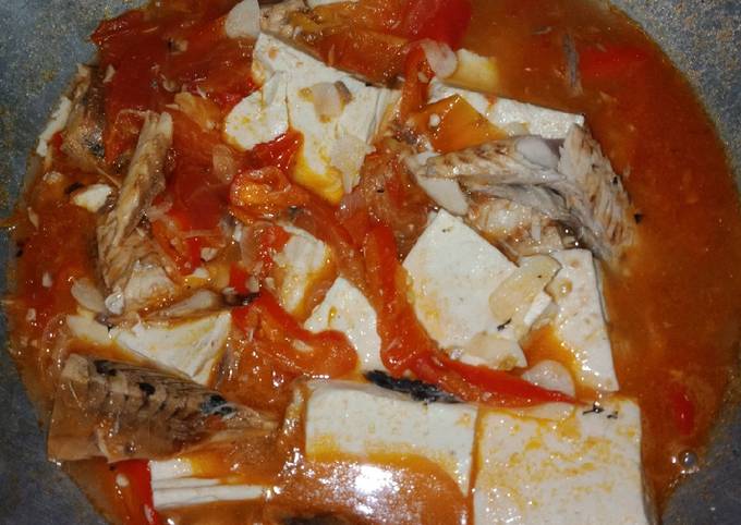 Resep Ikan Tongkol + Tahu Putih Masak Sarden