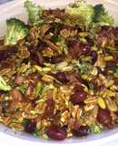 Ensalada de brócoli y tocino #RecetasNavidad