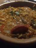 Charqui de arroz y lentejas, con chorizo colorado, bien vallisto