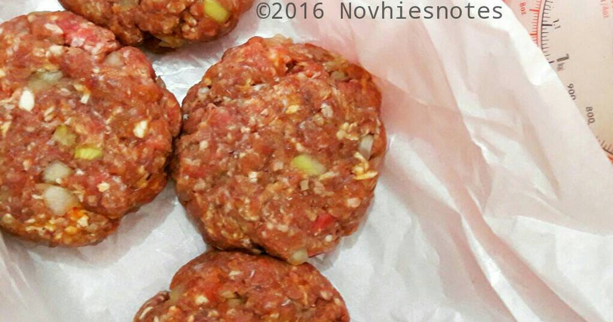Resep Patty Burger oleh Novhiesnotes Cookpad