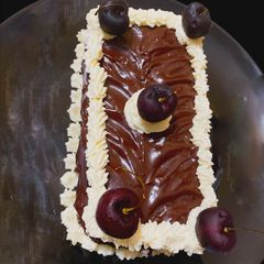 A picture of Plum Chocolate cake.