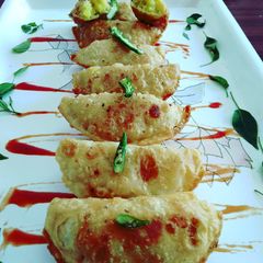 Punjabi samosa A picture of Punjabi samosa.