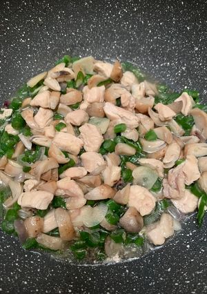 Foto resep Diet 1# Tumis ayam jamur buncis