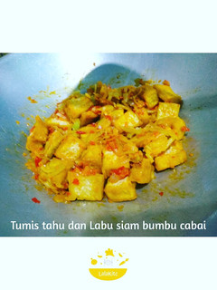Foto resep Tumis tahu dan labu siam bumbu cabai