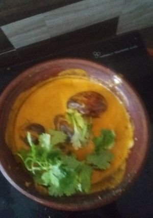A picture of Kovai special brinjal pot kulambu.