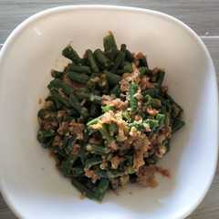 A picture of Kacang Panjang Tumis Sambal Tempe.