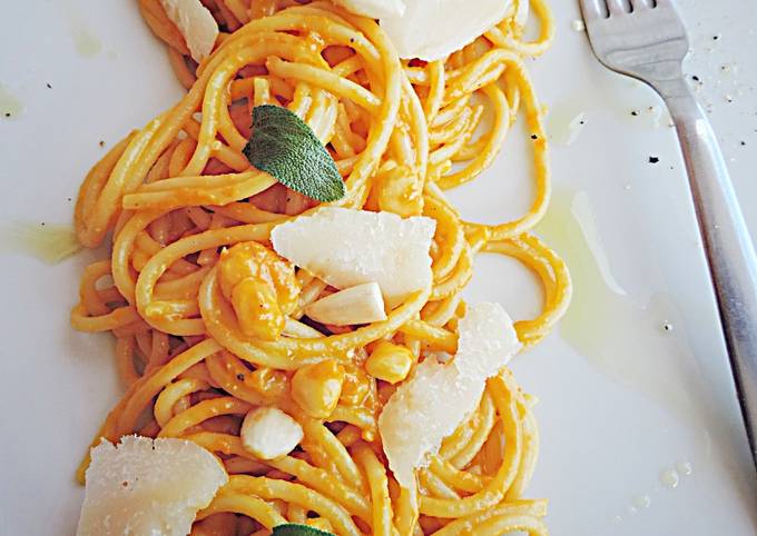 Spaghetti alla carbonara di zucca