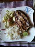 Ruedas de corvina a la parrilla