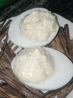 A picture of Deviled eggs.