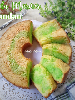 Foto resep Bolu Marmer Pandan (3 telur)