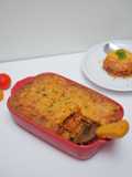 Baked Rice Tomato Chicken and Cheese