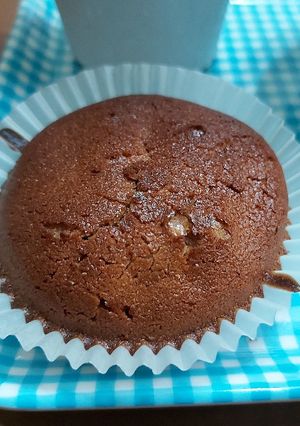 氣炸鍋 巧克力牛奶杯子蛋糕 的食譜成品照片