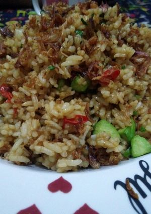 Foto resep Nasi goreng terasi pete mantul