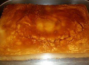 Una foto de Flan de queso y sobaos sin horno