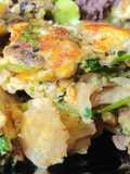 Breakfast with Style: Scrambled Eggs with Mushrooms and Tortilla