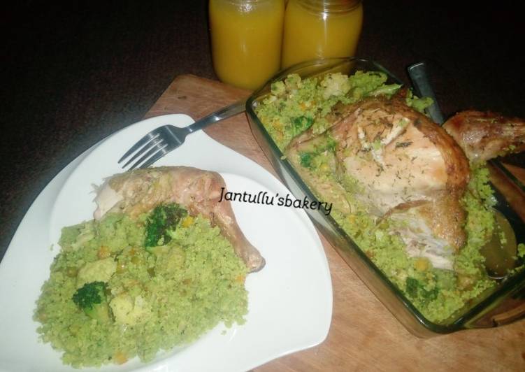 Simple Way to Prepare Super Quick Homemade Chicken vegetables green couscous