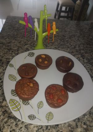 Una foto de Muffins saludables de avena y chocolate (cacoa)